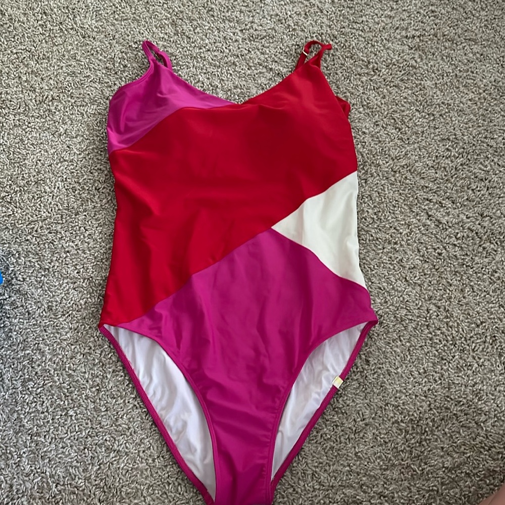 Summersalt Women's One Piece Swimsuit - Red, Pink, and White